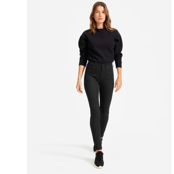 Everlane The High Rise Skinny black denim jeans size 28 ankle - Picture 1 of 12